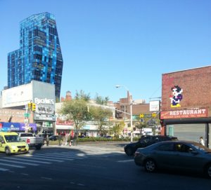 Essex and Delancey, Lower East Side Invader Blue Condominium